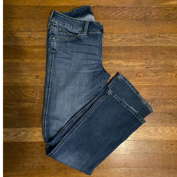 Wrangler Boho Mid Rise Bootcut Western Denim Jeans Size 7/8 32 - Picture 1 of 9